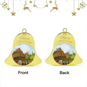 Klezmers In Shtetl Christmas Bell Pendant