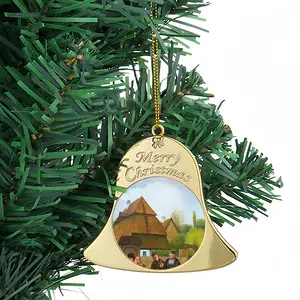 Klezmers In Shtetl Christmas Bell Pendant