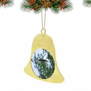 Blue Jay In Flight Christmas Bell Pendant