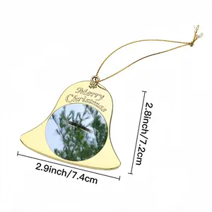 Blue Jay In Flight Christmas Bell Pendant