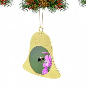 Bee Full Of Pollen Christmas Bell Pendant