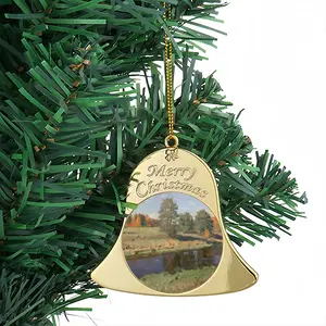 Autumn Landscape Christmas Bell Pendant