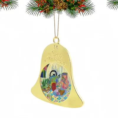 The Red Coffee Pot Christmas Bell Pendant