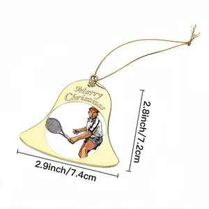 Wizard On The Court Christmas Bell Pendant