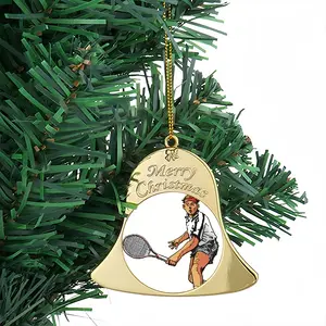 Wizard On The Court Christmas Bell Pendant