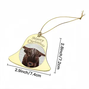 Bull - Red Bull Taurus Animals Buffalo Wild Christmas Bell Pendant