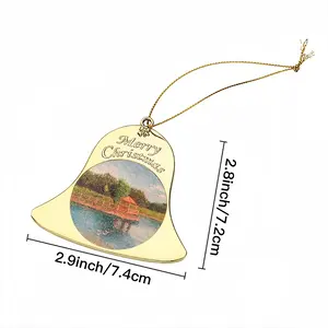 Gazebo On The Lake Christmas Bell Pendant