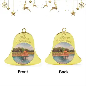 Gazebo On The Lake Christmas Bell Pendant