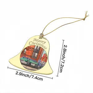 Greenwich Village New York City Christmas Bell Pendant