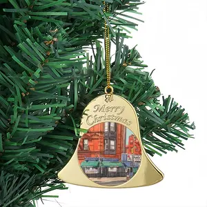 Greenwich Village New York City Christmas Bell Pendant