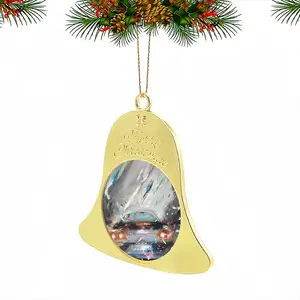 Porsche In Rain Christmas Bell Pendant