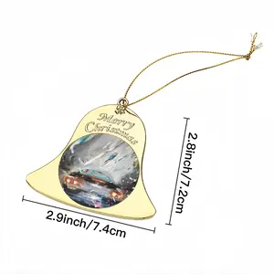 Porsche In Rain Christmas Bell Pendant