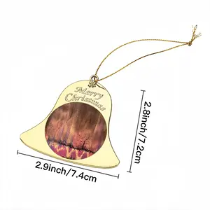 Chocolate Sunrise Christmas Bell Pendant