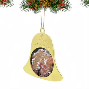 Hydrangea Gold Christmas Bell Pendant