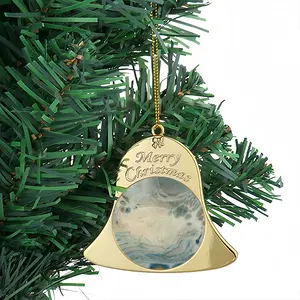 Close Up Cat Christmas Bell Pendant