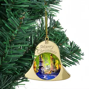 Ruins Christmas Bell Pendant