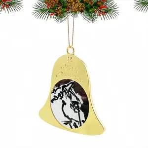 Two Profiles Christmas Bell Pendant