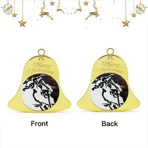 Two Profiles Christmas Bell Pendant