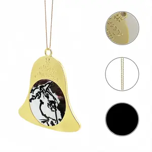 Two Profiles Christmas Bell Pendant