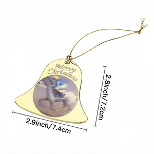 Horse Racing Christmas Bell Pendant