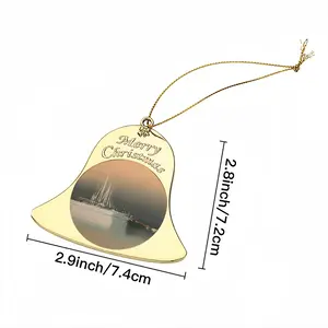 Three Sailboats Christmas Bell Pendant