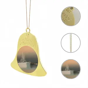 Three Sailboats Christmas Bell Pendant