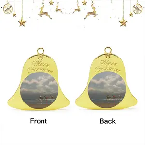 Beach With Riders Christmas Bell Pendant