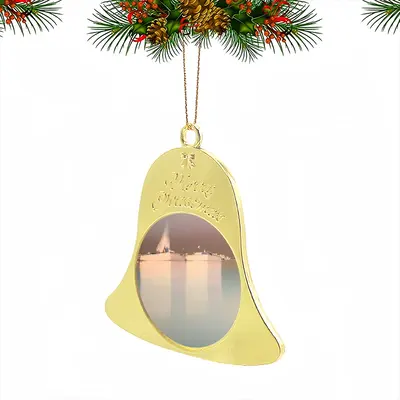 Sailboat And Boats Anchored Christmas Bell Pendant