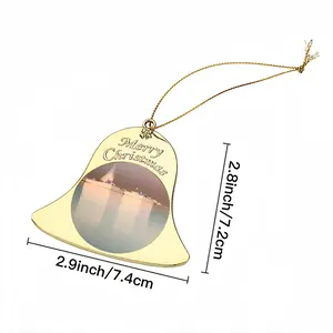 Sailboat And Boats Anchored Christmas Bell Pendant