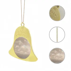 Beach With Three Visitors And A Pole Christmas Bell Pendant