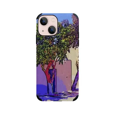 Santorini Trees In Oia iPhone13 Mini Phone Case (Leather)