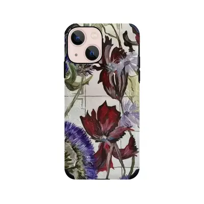 White Prints iPhone13 Mini Phone Case (Leather)