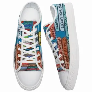 Men Train Of Thought Retro Canvas Shoes