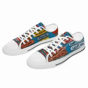 Men Train Of Thought Retro Canvas Shoes