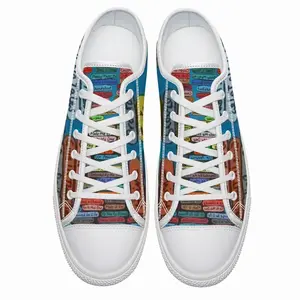 Men Train Of Thought Retro Canvas Shoes