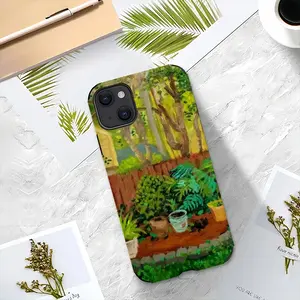 Backyard Garden With Yellow House iPhone13 Phone Case (Leather)