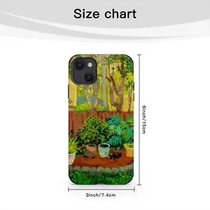 Backyard Garden With Yellow House iPhone13 Phone Case (Leather)