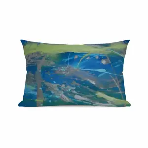 Lime Green Blue Polyester Pillow (Rectangle, Multi-Size)