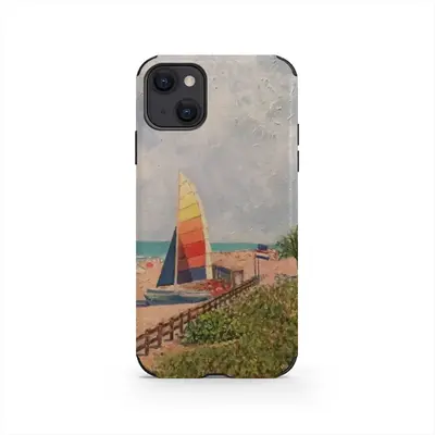 Sailboat On Miami Beach iPhone13 Phone Case (Leather)