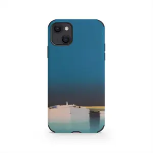 One Small Boat With Deep Blue Sky iPhone13 Phone Case (Leather)