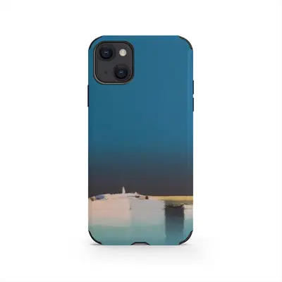 One Small Boat With Deep Blue Sky iPhone13 Phone Case (Leather)