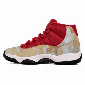 Men Gold Flower HD11 Basketball Sneakers