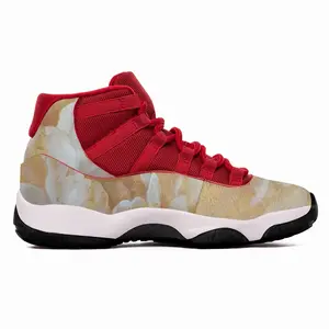 Men Gold Flower HD11 Basketball Sneakers