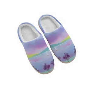 Men Moon Trees Winter Cotton Slippers