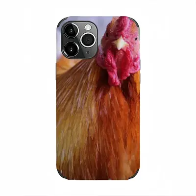 Rooster Stare Down iPhone13 Pro Max Phone Case (Leather)