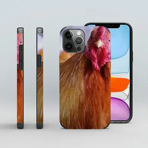 Rooster Stare Down iPhone13 Pro Max Phone Case (Leather)