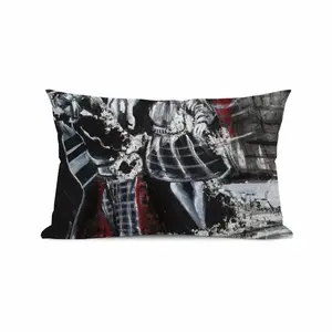 Madri In Black Polyester Pillow (Rectangle, Multi-Size)