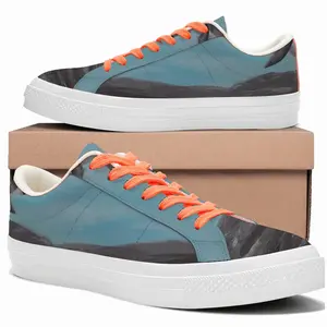 Men Puking Plastic Low Top Canvas Shoes