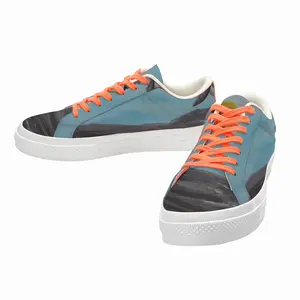 Men Puking Plastic Low Top Canvas Shoes