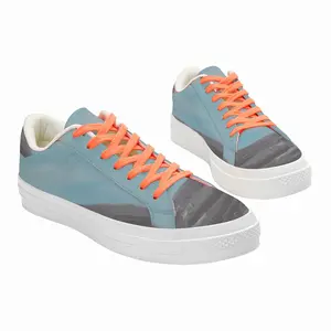 Men Puking Plastic Low Top Canvas Shoes